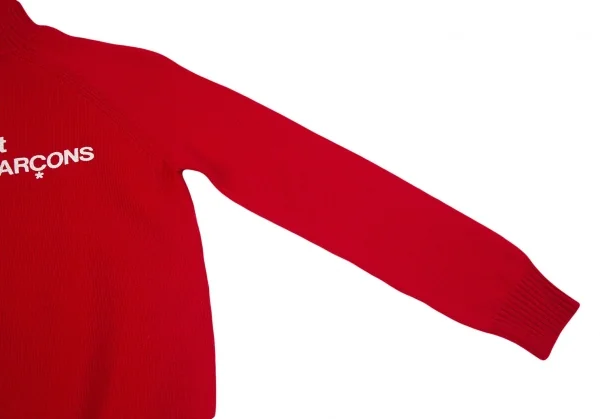 トリココムデギャルソンtricot COMME des GARCONS ロゴプリントタートルネックニット 赤M位 K-97349_008
