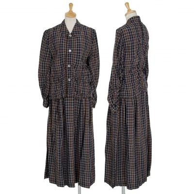 トリココムデギャルソンtricot COMME des GARCONSレーヨンチェックセットアップ