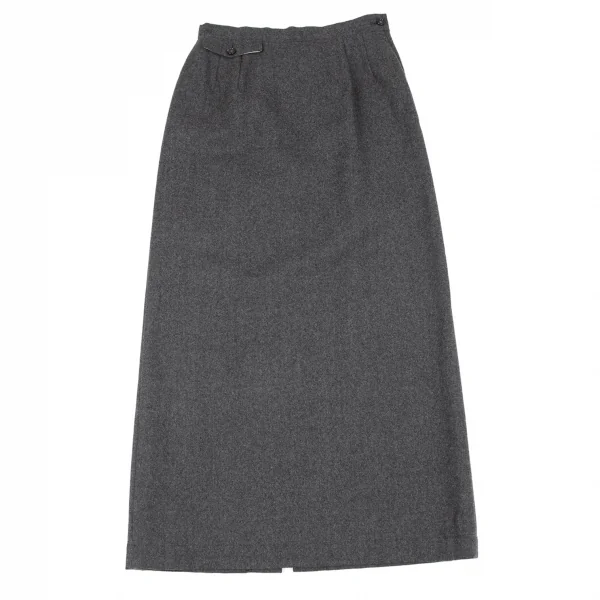 トリココムデギャルソンtricot COMME des GARCONSウールフラップポケットスカート 杢グレーM K-97362_002