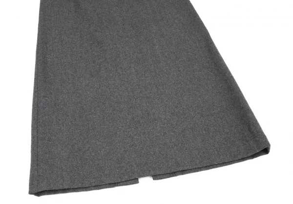 トリココムデギャルソンtricot COMME des GARCONSウールフラップポケットスカート 杢グレーM K-97362_007