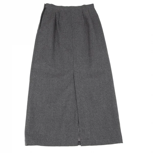 トリココムデギャルソンtricot COMME des GARCONSウールフラップポケットスカート 杢グレーM K-97362_008