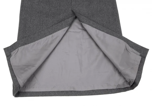 トリココムデギャルソンtricot COMME des GARCONSウールフラップポケットスカート 杢グレーM K-97362_009