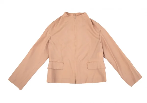 ローブドシャンブル コムデギャルソンrobe de chambre COMME des GARCONS ウールジップアップジャケット ピンクベージュM位 K-97422_002