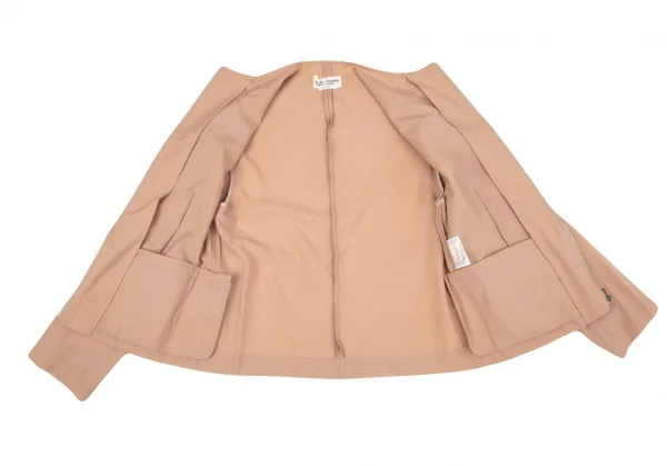 ローブドシャンブル コムデギャルソンrobe de chambre COMME des GARCONS ウールジップアップジャケット ピンクベージュM位 K-97422_009