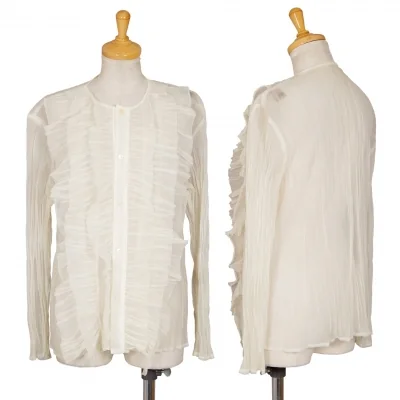 トリコ コムデギャルソンtricot COMME des GARCONS フロントフリルデザインシースルーシャツ