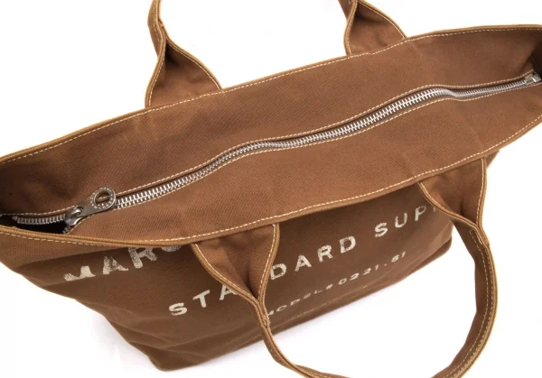 マークバイマークジェイコブスMARC by MARC JACOBS ロゴペイントキャンバスラージトートバッグ 茶 K-97492_013