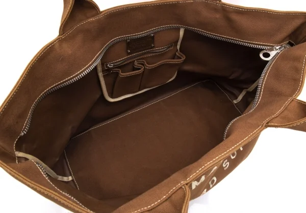 マークバイマークジェイコブスMARC by MARC JACOBS ロゴペイントキャンバスラージトートバッグ 茶 K-97492_015