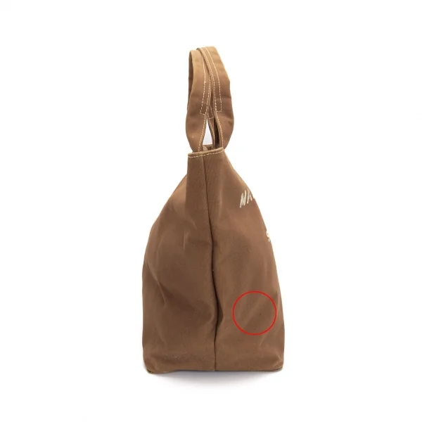 マークバイマークジェイコブスMARC by MARC JACOBS ロゴペイントキャンバスラージトートバッグ 茶 K-97492_008