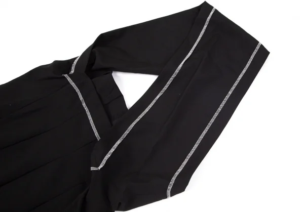 ローブドシャンブル コムデギャルソンrobe de chambre COMME des GARCONSウールホルターネックプリーツスカート 黒M K-97505_004