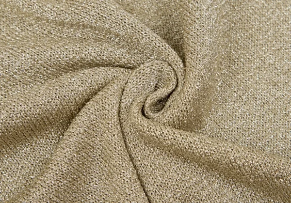 トリココムデギャルソンtricot COMME des GARCONS ポリロゴプリントラメニットセーター ゴールドM位 K-97532_013