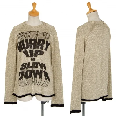 トリココムデギャルソンtricot COMME des GARCONS ポリロゴプリントラメニットセーター