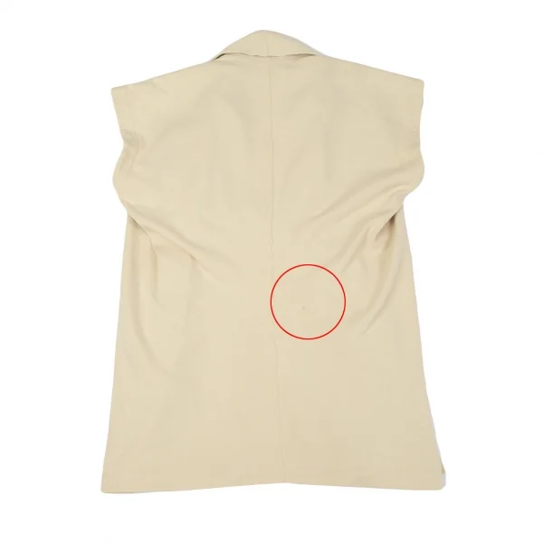 イッセイミヤケペルマネンテISSEY MIYAKEPERMANENTE コットンVネックレイヤードトップス イエローベージュM K-97585_010