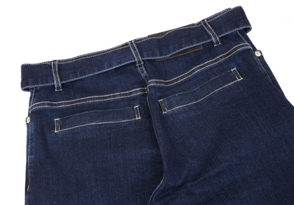 マッキントッシュMACINTOSH ベルト付きワイドデニムパンツ インディゴ36 K-97607_010