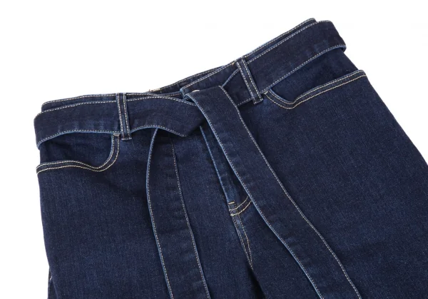 マッキントッシュMACINTOSH ベルト付きワイドデニムパンツ インディゴ36 K-97607_002