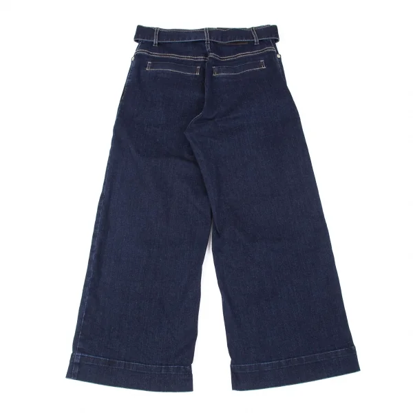 マッキントッシュMACINTOSH ベルト付きワイドデニムパンツ インディゴ36 K-97607_009