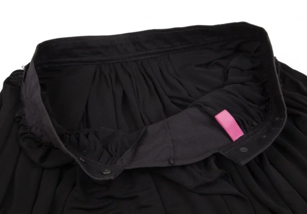 タケシコウサカバイ ワイズ ピンクレーベルTAKESHI KOSAKA by Y's Pink Label ネップ切替ギャザーロングスカート 黒M位 K-97616_013