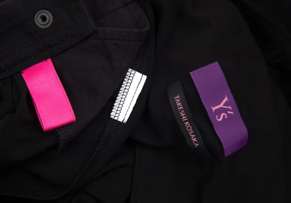 タケシコウサカバイ ワイズ ピンクレーベルTAKESHI KOSAKA by Y's Pink Label ネップ切替ギャザーロングスカート 黒M位 K-97616_015