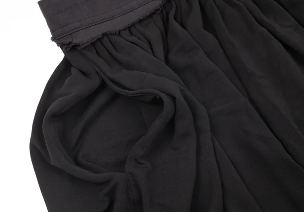 タケシコウサカバイ ワイズ ピンクレーベルTAKESHI KOSAKA by Y's Pink Label ネップ切替ギャザーロングスカート 黒M位 K-97616_005