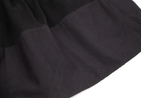 タケシコウサカバイ ワイズ ピンクレーベルTAKESHI KOSAKA by Y's Pink Label ネップ切替ギャザーロングスカート 黒M位 K-97616_007