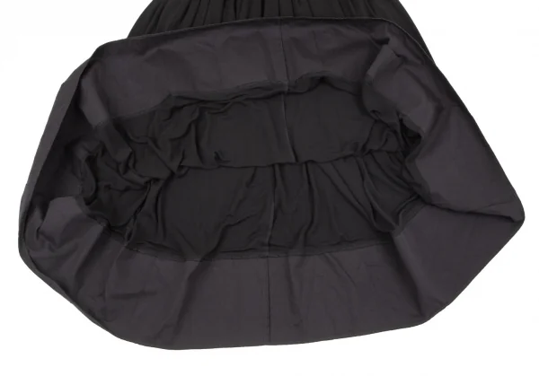 タケシコウサカバイ ワイズ ピンクレーベルTAKESHI KOSAKA by Y's Pink Label ネップ切替ギャザーロングスカート 黒M位 K-97616_008