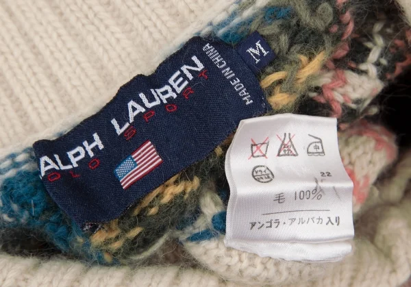 ポロスポーツ ラルフローレンPOLO SPORT RALPH LAUREN 襟付きタータンチェックニットセーター アイボリー他M K-97630_016