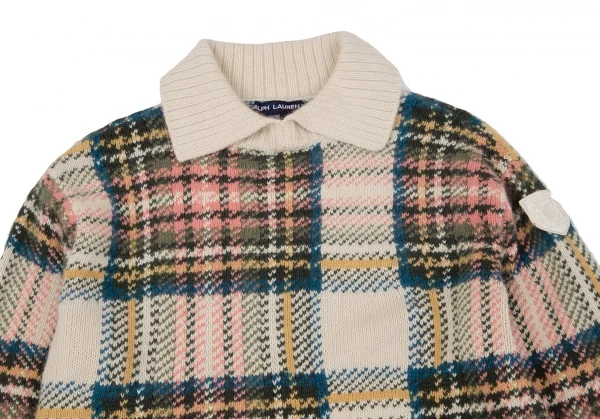 ポロスポーツ ラルフローレンPOLO SPORT RALPH LAUREN 襟付きタータンチェックニットセーター アイボリー他M K-97630_003