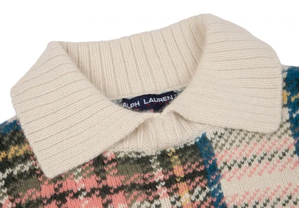 ポロスポーツ ラルフローレンPOLO SPORT RALPH LAUREN 襟付きタータンチェックニットセーター アイボリー他M K-97630_004