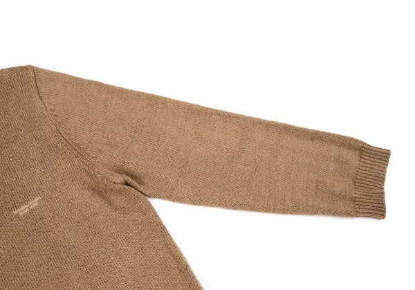 マドモアゼルノンノンMademoiselle NON NONコットンリネンワンポイントロゴ刺繍カーディガン モカM K-97638_006