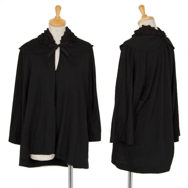 トリココムデギャルソンtricot COMME des GARCONSウール襟フリルデザイントップス