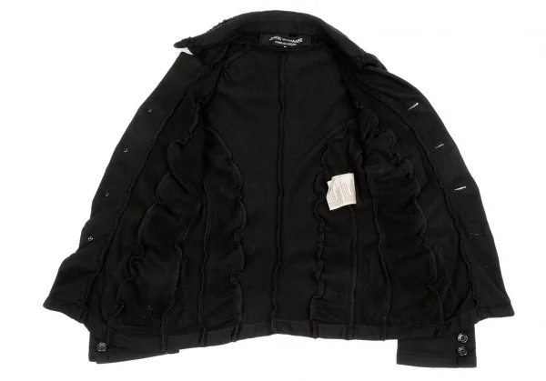 ジュンヤワタナベ コムデギャルソン JUNYA WATANABE COMME des GARCONS 製品染めブレード装飾コットンジャケット 黒SS K-97668_010