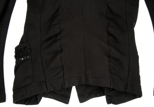 ジュンヤワタナベ コムデギャルソン JUNYA WATANABE COMME des GARCONS 製品染めブレード装飾コットンジャケット 黒SS K-97668_014