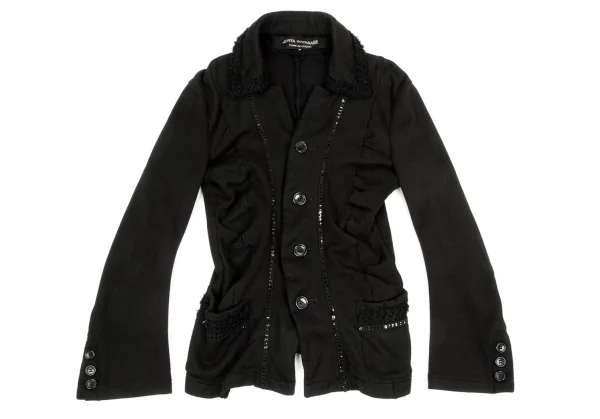 ジュンヤワタナベ コムデギャルソン JUNYA WATANABE COMME des GARCONS 製品染めブレード装飾コットンジャケット 黒SS K-97668_002