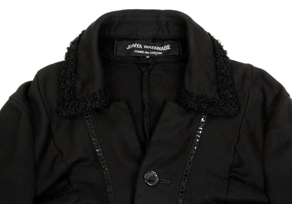 ジュンヤワタナベ コムデギャルソン JUNYA WATANABE COMME des GARCONS 製品染めブレード装飾コットンジャケット 黒SS K-97668_003
