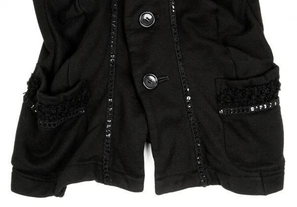 ジュンヤワタナベ コムデギャルソン JUNYA WATANABE COMME des GARCONS 製品染めブレード装飾コットンジャケット 黒SS K-97668_006