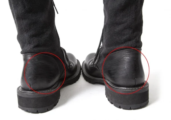 ワイズY's キャンバス切替ジップアップコンバットブーツ 黒3(23.5位) K-97669_010