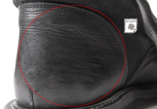 ワイズY's キャンバス切替ジップアップコンバットブーツ 黒3(23.5位) K-97669_011