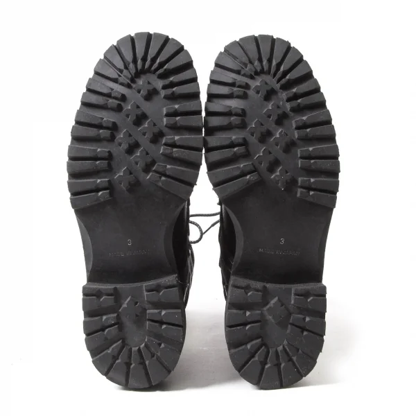 ワイズY's キャンバス切替ジップアップコンバットブーツ 黒3(23.5位) K-97669_013