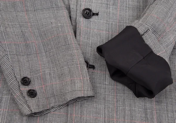 tricot COMME des GARCONS Rayon Glen Check Jacket K-97716_008