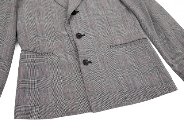 tricot COMME des GARCONS Rayon Glen Check Jacket K-97716_009