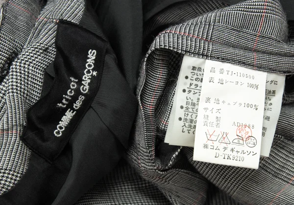 tricot COMME des GARCONS Rayon Glen Check Jacket K-97716_020
