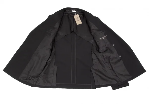新品!コムデギャルソン オムプリュスCOMME des GARCONS HOMME PLUS ウールホック留めデザインジャケット 黒L K-97766_010