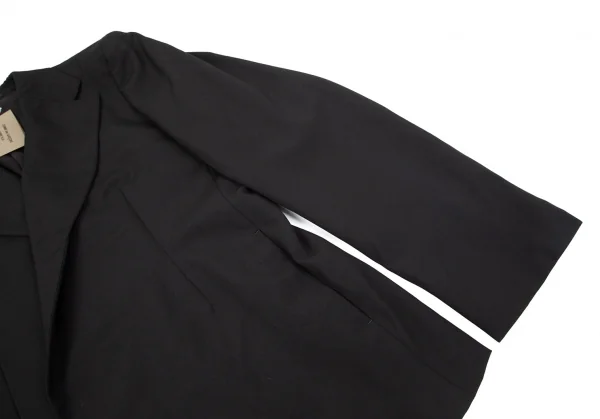 新品!コムデギャルソン オムプリュスCOMME des GARCONS HOMME PLUS ウールホック留めデザインジャケット 黒L K-97766_004