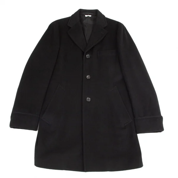 コムデギャルソン オムドゥCOMME des GARCONS HOMME DEUX ウールカシミヤチェスターコート 黒M K-97770_001