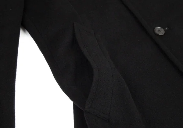 コムデギャルソン オムドゥCOMME des GARCONS HOMME DEUX ウールカシミヤチェスターコート 黒M K-97770_011