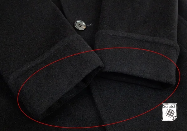 コムデギャルソン オムドゥCOMME des GARCONS HOMME DEUX ウールカシミヤチェスターコート 黒M K-97770_008