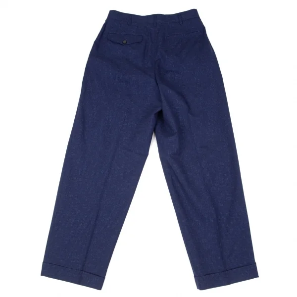 コムデギャルソンCOMME des GARCONSウール乱格子ダブルセットアップスーツ 青M K-97812_016