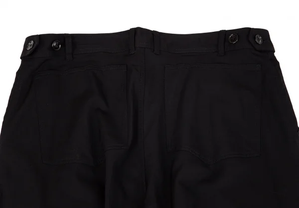 コムデギャルソンCOMME des GARCONS ウールギャバグラフィックプリントワークパンツ 黒M位 K-97814_011