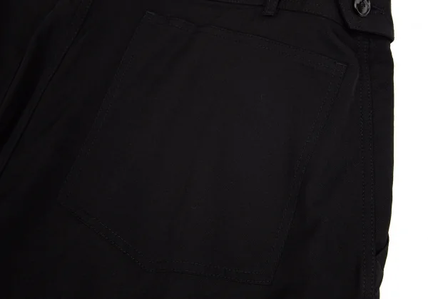 コムデギャルソンCOMME des GARCONS ウールギャバグラフィックプリントワークパンツ 黒M位 K-97814_013