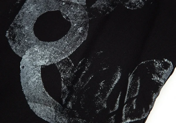 コムデギャルソンCOMME des GARCONS ウールギャバグラフィックプリントワークパンツ 黒M位 K-97814_006