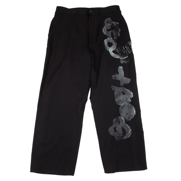 コムデギャルソンCOMME des GARCONS ウールギャバグラフィックプリントセットアップ 黒M位 K-97815_011